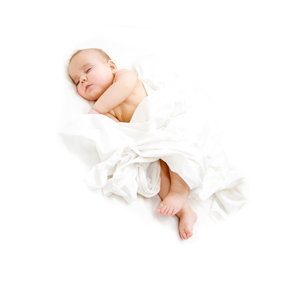 Illustrasjonsbilde av sovende baby