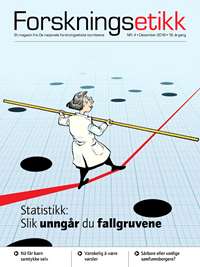 Cover of the magazine. A cartoon scientist balancing a curve.