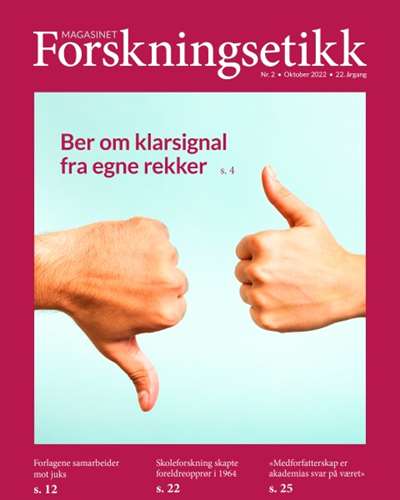 Cover of the magazine. One hand showing thumbs up, one showing thumbs down