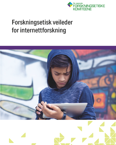 Omslag av veilederen med bilde av gutt som ser på nettbrett
