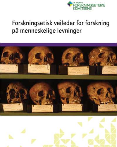 Omslag Forskningsetisk veileder for forskning på menneskelige levninger