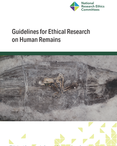 Cover of the guidelines showing an ancient boat grave